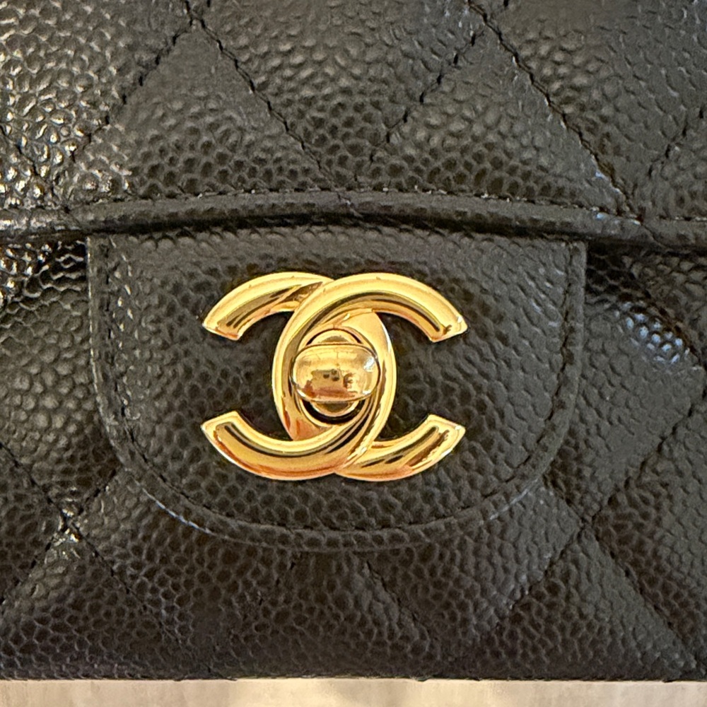Chanel Classic Double Flap Medium Black Quilted Shoulder Bag with Gold Hardware - Picture 12 of 13